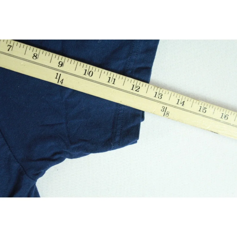 Led Zeppelin Men Blue Shirt Rock Concert Short Sleeve Size Meduim